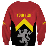 Personalised Anglesey Wales Sweatshirt Ynys Mon Welsh Lion Flag Design - Wonder Print Shop