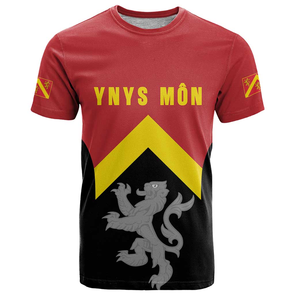 Personalised Anglesey Wales T Shirt Ynys Mon Welsh Lion Flag Design - Wonder Print Shop