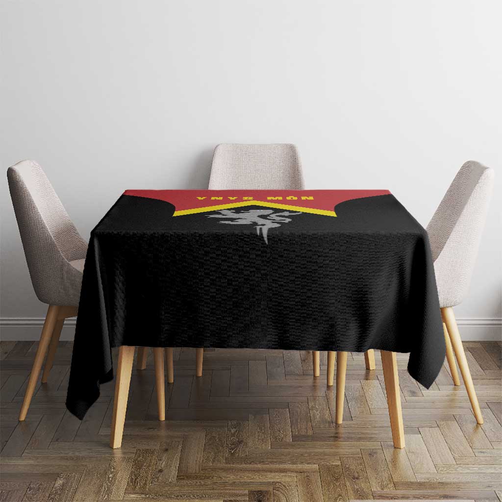 Anglesey Wales Tablecloth Ynys Mon Welsh Lion Flag Design - Wonder Print Shop