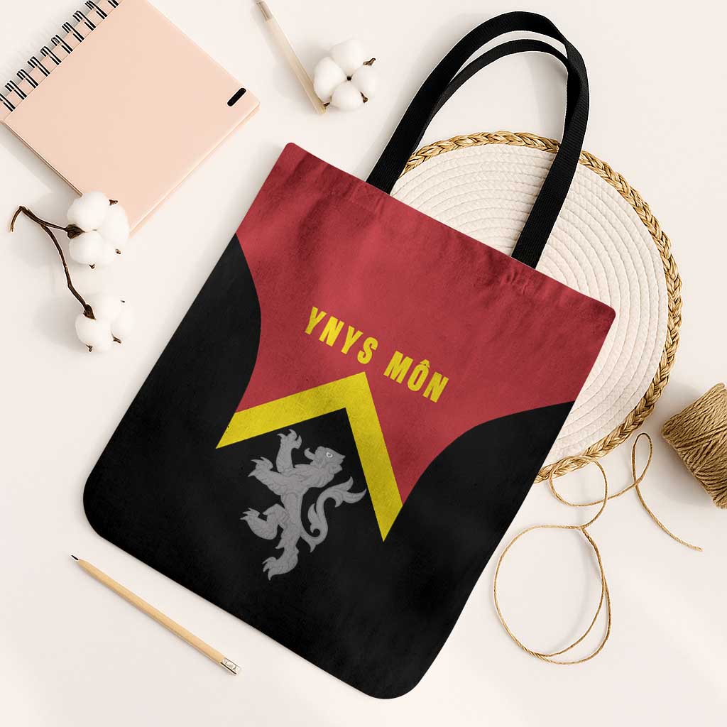 Anglesey Wales Tote Bag Ynys Mon Welsh Lion Flag Design - Wonder Print Shop