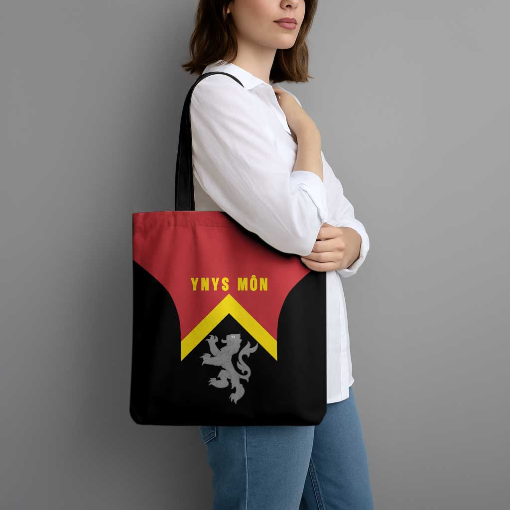 Anglesey Wales Tote Bag Ynys Mon Welsh Lion Flag Design - Wonder Print Shop