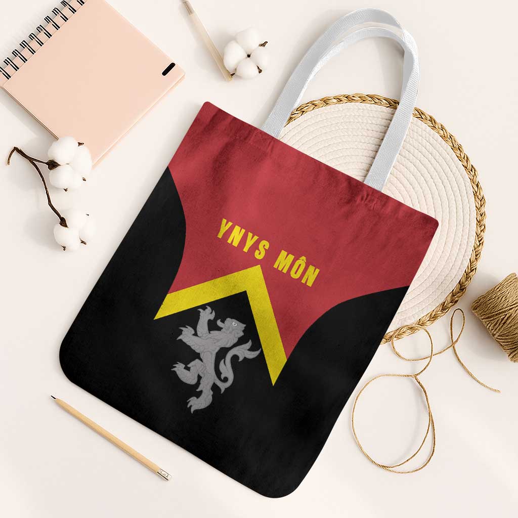 Anglesey Wales Tote Bag Ynys Mon Welsh Lion Flag Design - Wonder Print Shop