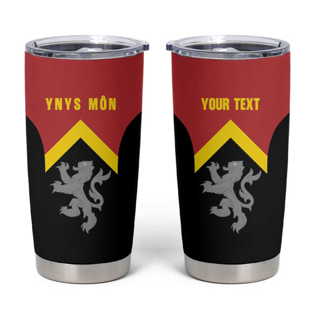 Personalised Anglesey Wales Tumbler Cup Ynys Mon Welsh Lion Flag Design - Wonder Print Shop