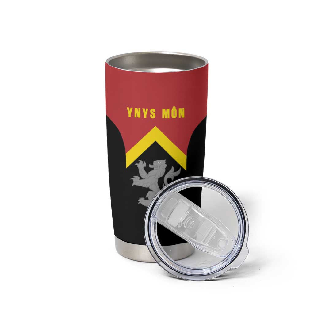 Personalised Anglesey Wales Tumbler Cup Ynys Mon Welsh Lion Flag Design - Wonder Print Shop
