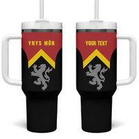 Personalised Anglesey Wales Tumbler With Handle Ynys Mon Welsh Lion Flag Design - Wonder Print Shop