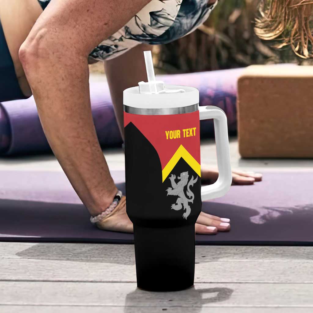 Personalised Anglesey Wales Tumbler With Handle Ynys Mon Welsh Lion Flag Design - Wonder Print Shop