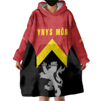 Personalised Anglesey Wales Wearable Blanket Hoodie Ynys Mon Welsh Lion Flag Design - Wonder Print Shop