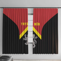 Anglesey Wales Window Curtain Ynys Mon Welsh Lion Flag Design - Wonder Print Shop