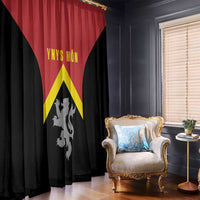 Anglesey Wales Window Curtain Ynys Mon Welsh Lion Flag Design - Wonder Print Shop