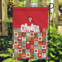 Canada Football Garden Flag Patchwork Icons and Maple Leaf Pattern - Wonder Print Shop
