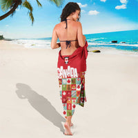 Canada Football Sarong Patchwork Icons and Maple Leaf Pattern - Wonder Print Shop