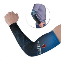 Custom World Football 2026 Austria Arm Sleeves Das Team Go Champions Blue Version