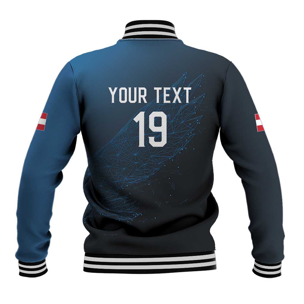 Custom World Football 2026 Austria Baseball Jacket Das Team Go Champions Blue Version