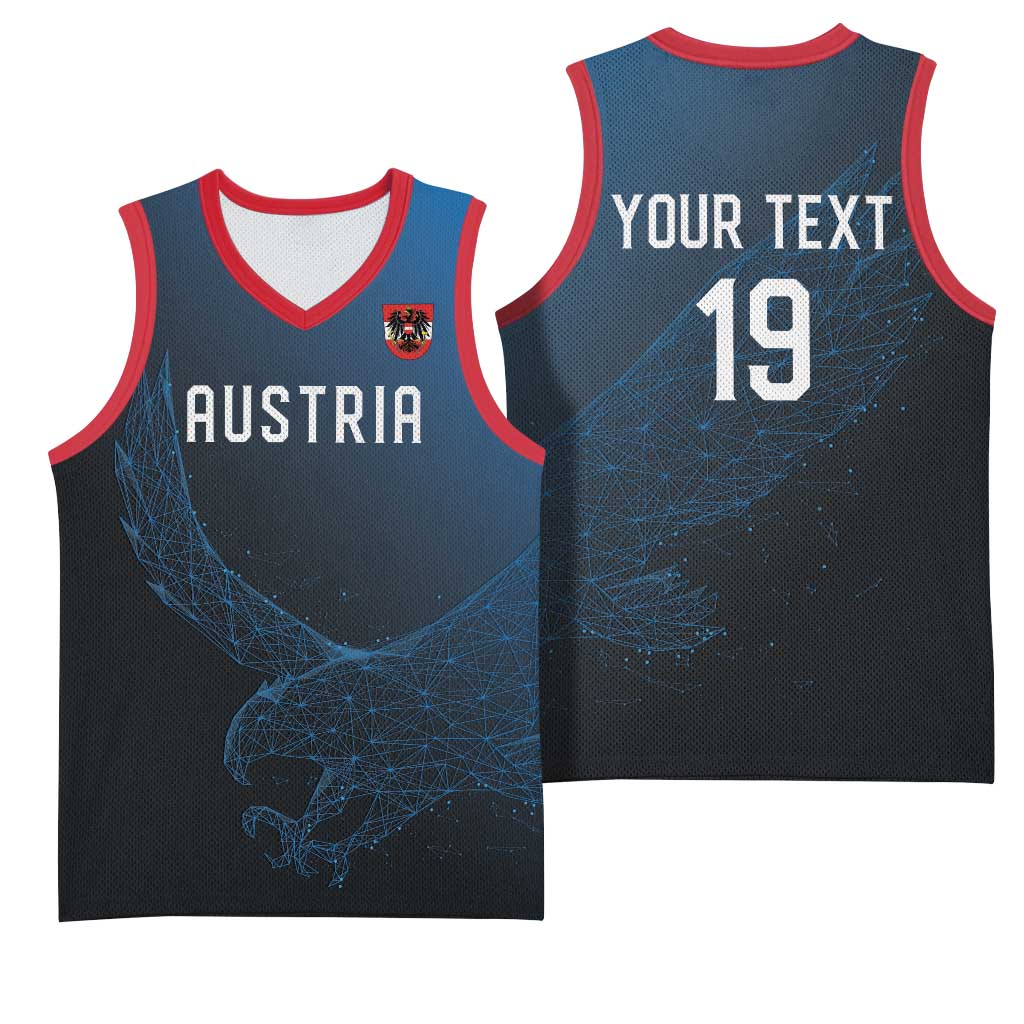 Custom World Football 2026 Austria Basketball Jersey Das Team Go Champions Blue Version