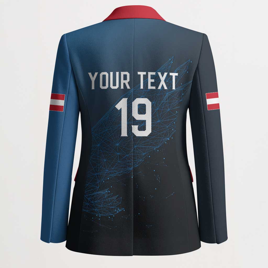 Custom World Football 2026 Austria Blazer Das Team Go Champions Blue Version