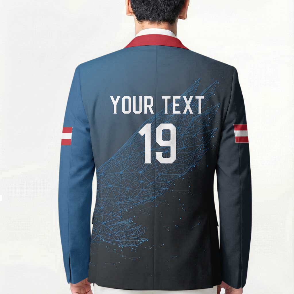 Custom World Football 2026 Austria Blazer Das Team Go Champions Blue Version