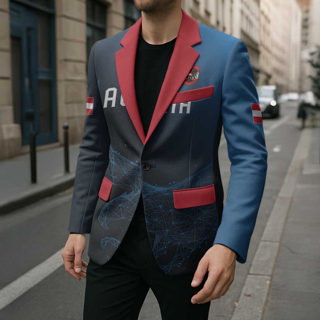 Custom World Football 2026 Austria Blazer Das Team Go Champions Blue Version
