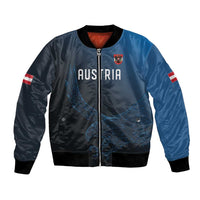 Custom World Football 2026 Austria Bomber Jacket Das Team Go Champions Blue Version