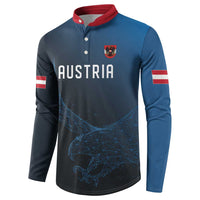 Custom World Football 2026 Austria Button Sweatshirt Das Team Go Champions Blue Version