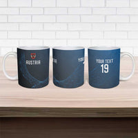 Custom World Football 2026 Austria Ceramic Mug Das Team Go Champions Blue Version