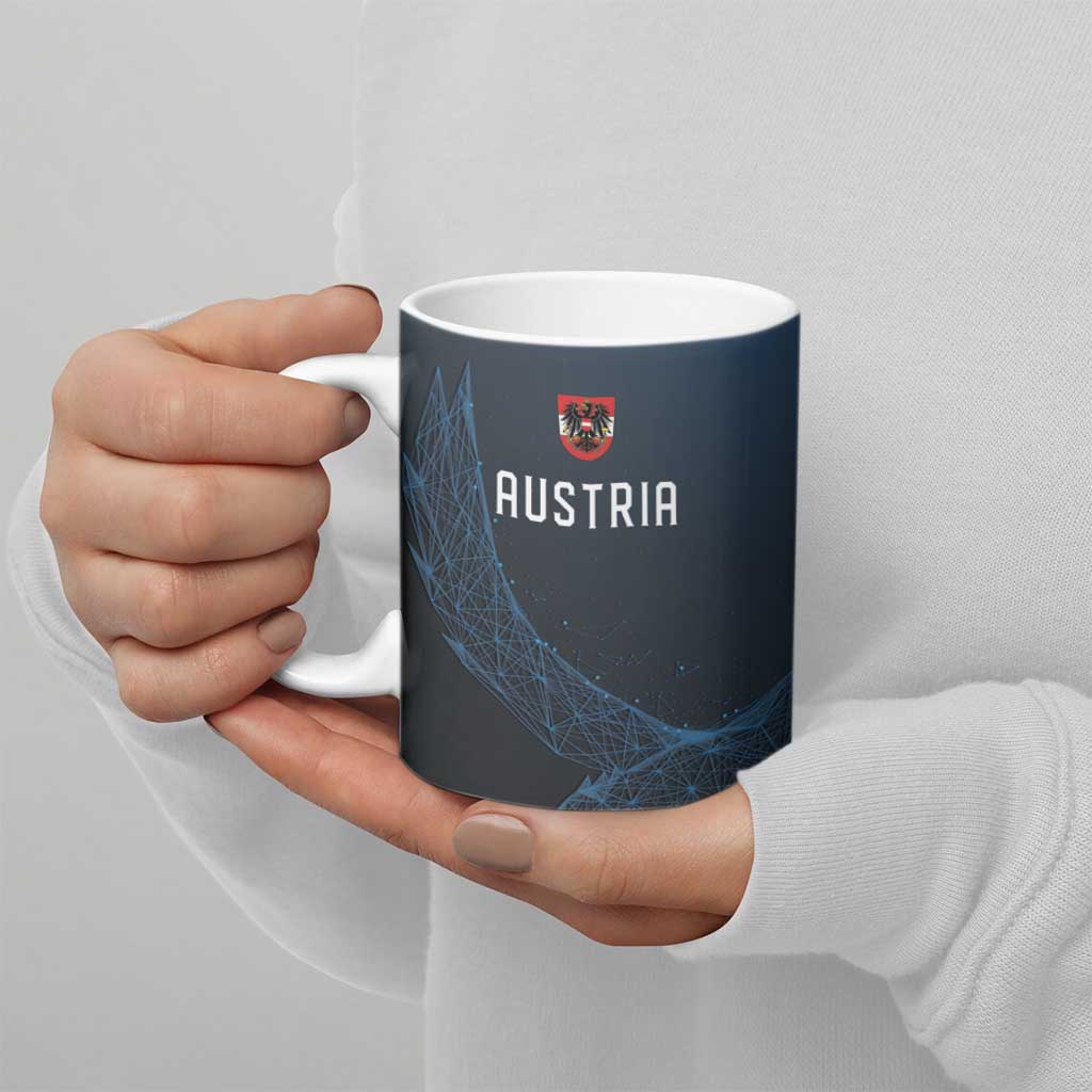 Custom World Football 2026 Austria Ceramic Mug Das Team Go Champions Blue Version