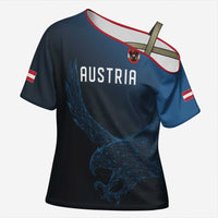 Custom World Football 2026 Austria Cross Shoulder Shirt Das Team Go Champions Blue Version