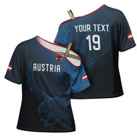 Custom World Football 2026 Austria Cross Shoulder Shirt Das Team Go Champions Blue Version