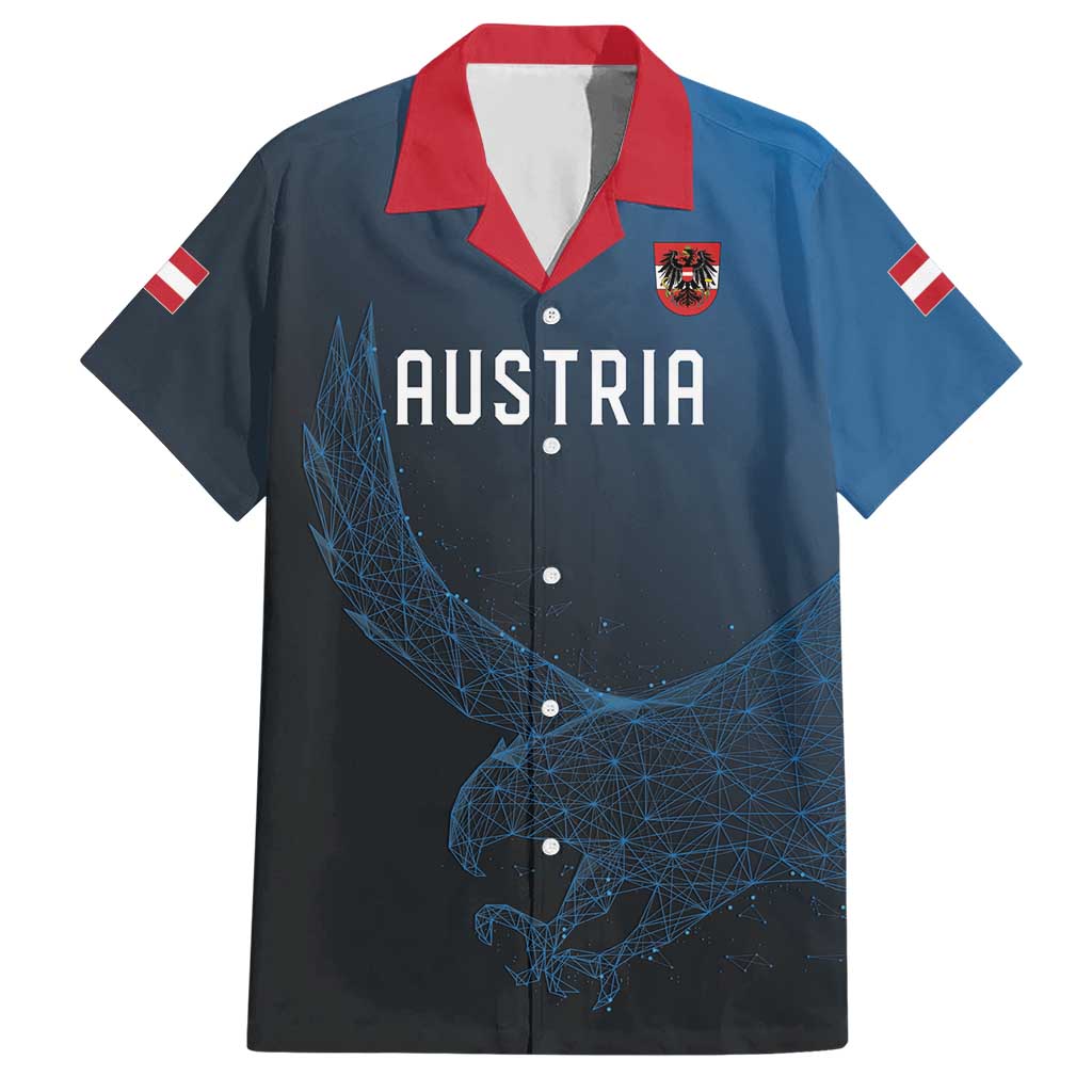 Custom World Football 2026 Austria Hawaiian Shirt Das Team Go Champions Blue Version