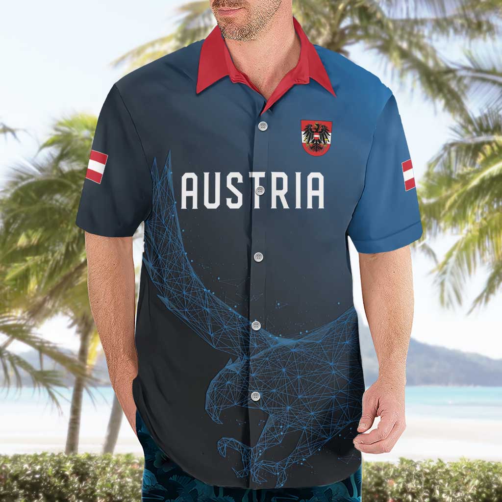 Custom World Football 2026 Austria Hawaiian Shirt Das Team Go Champions Blue Version