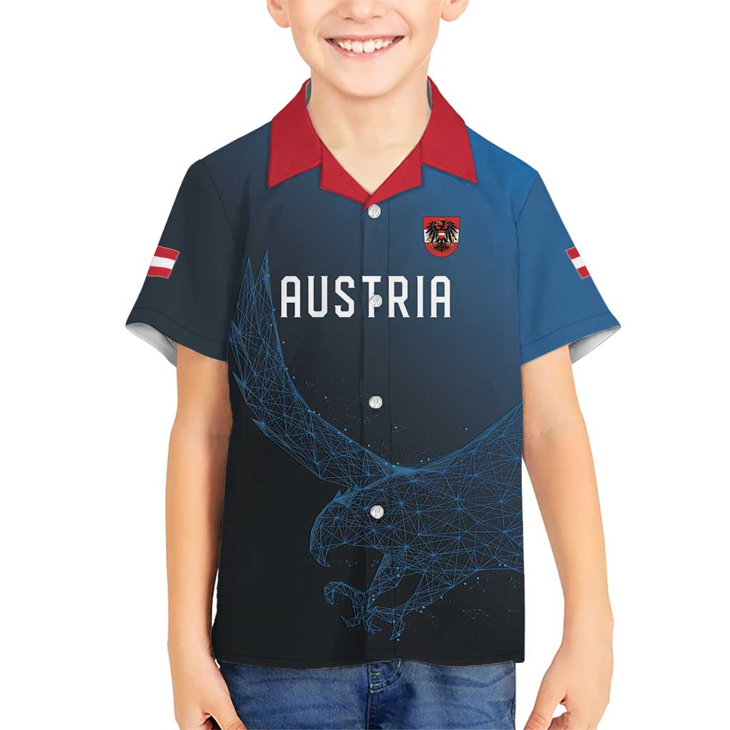 Custom World Football 2026 Austria Hawaiian Shirt Das Team Go Champions Blue Version
