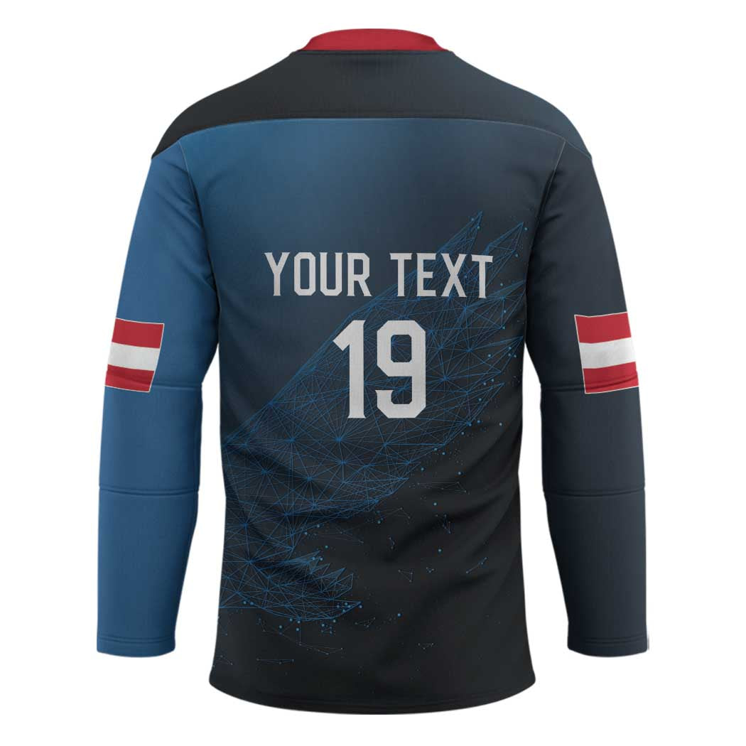 Custom World Football 2026 Austria Hockey Jersey Das Team Go Champions Blue Version