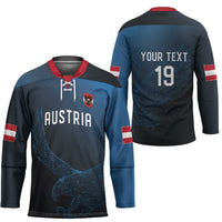 Custom World Football 2026 Austria Hockey Jersey Das Team Go Champions Blue Version