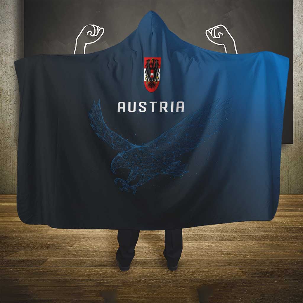 World Football 2026 Austria Hooded Blanket Das Team Go Champions Blue Version