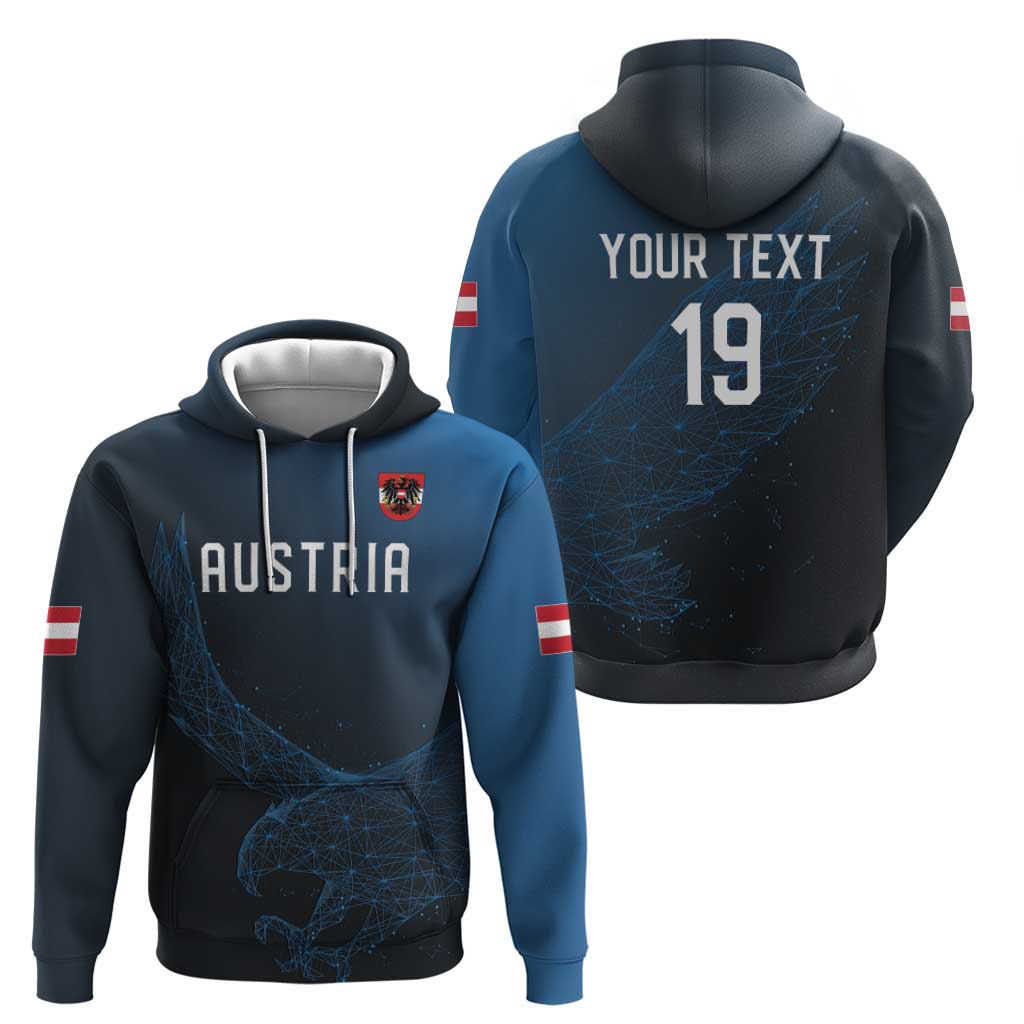 Custom World Football 2026 Austria Hoodie Das Team Go Champions Blue Version