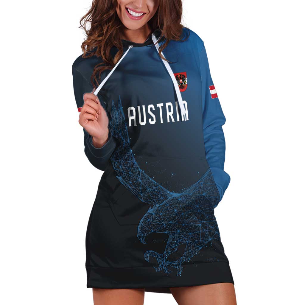 Custom World Football 2026 Austria Hoodie Dress Das Team Go Champions Blue Version