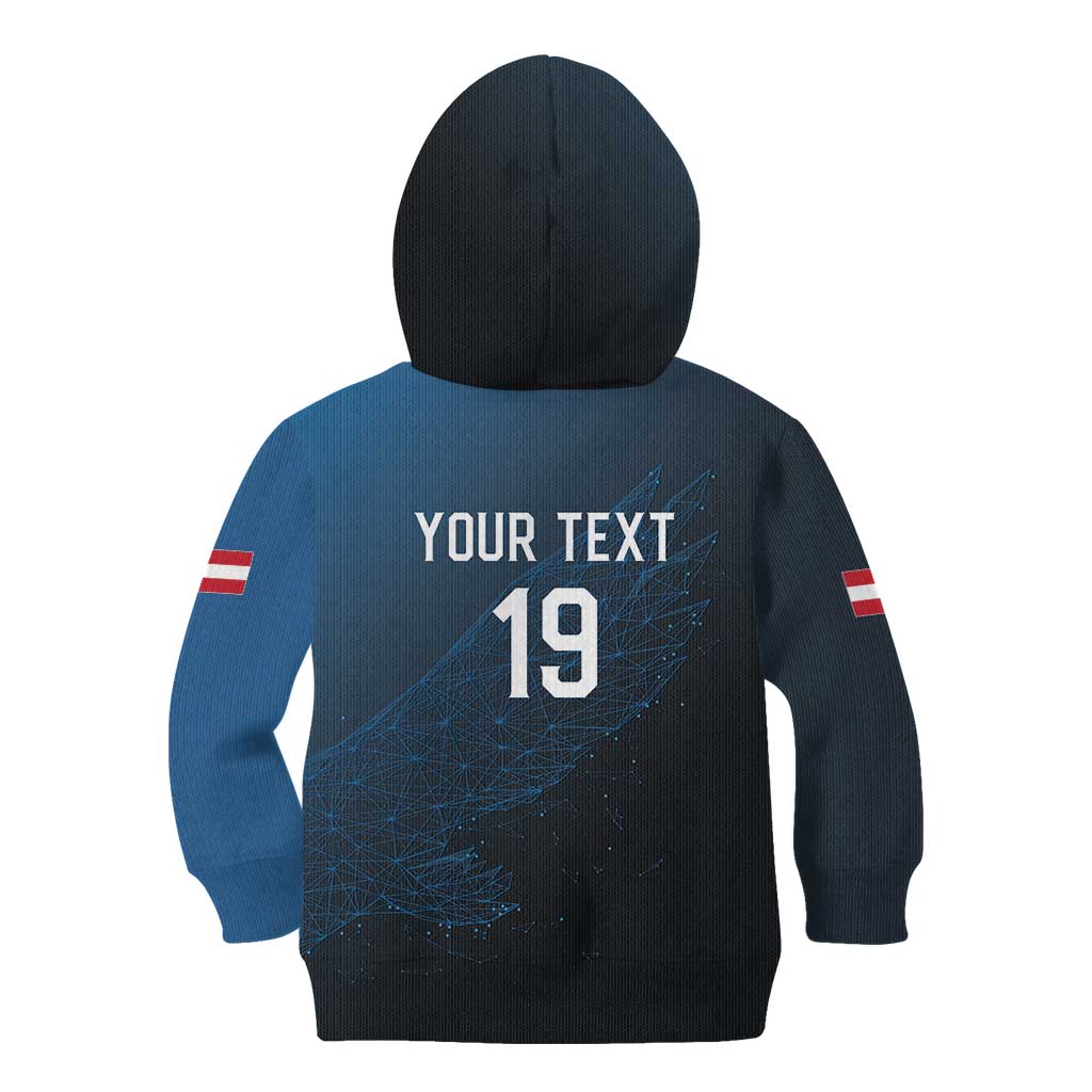 Custom World Football 2026 Austria Kid Hoodie Das Team Go Champions Blue Version