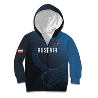 Custom World Football 2026 Austria Kid Hoodie Das Team Go Champions Blue Version