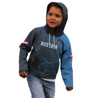 Custom World Football 2026 Austria Kid Hoodie Das Team Go Champions Blue Version