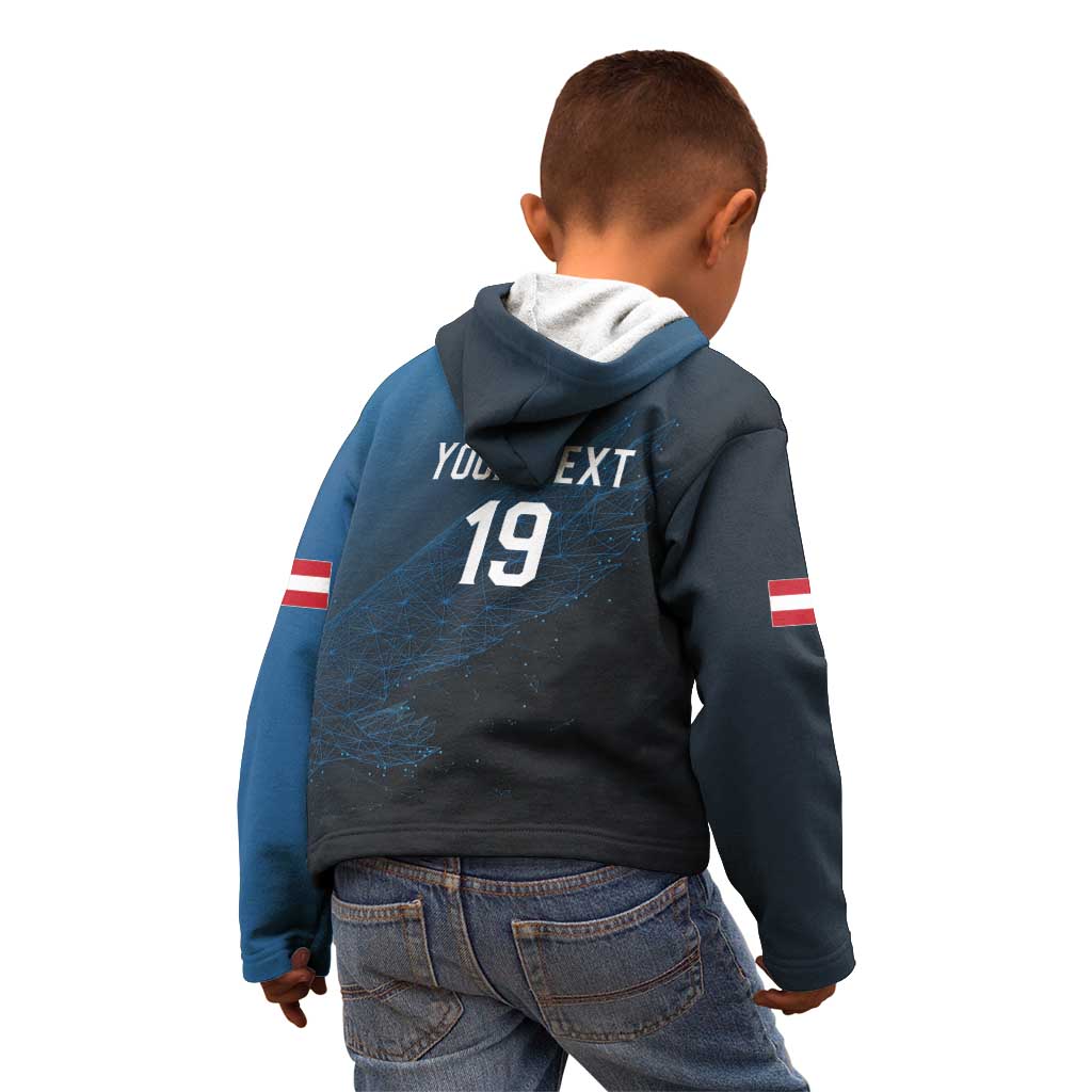 Custom World Football 2026 Austria Kid Hoodie Das Team Go Champions Blue Version