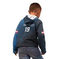 Custom World Football 2026 Austria Kid Hoodie Das Team Go Champions Blue Version