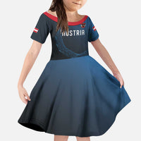 Custom World Football 2026 Austria Kid Short Sleeve Dress Das Team Go Champions Blue Version