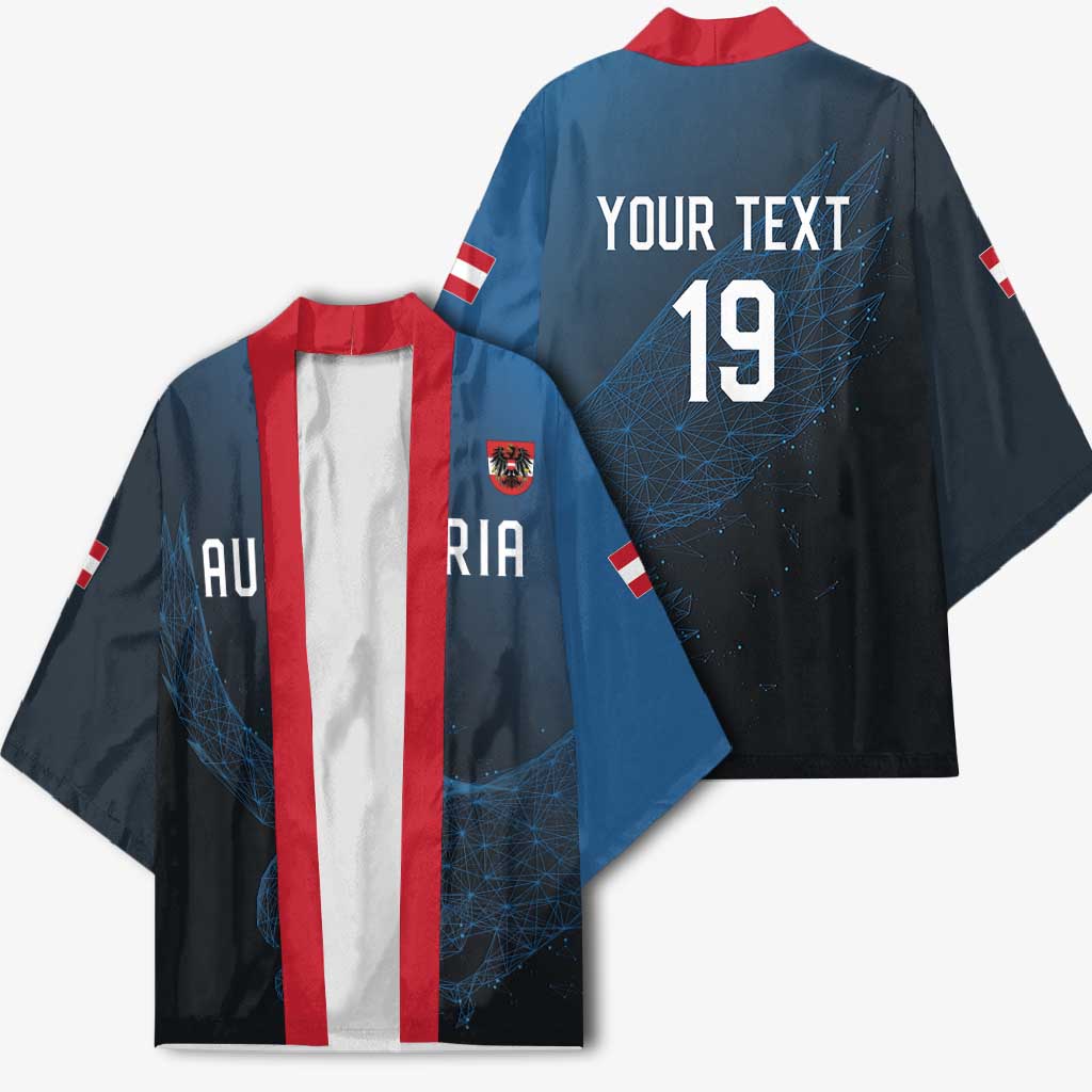 Custom World Football 2026 Austria Kimono Das Team Go Champions Blue Version