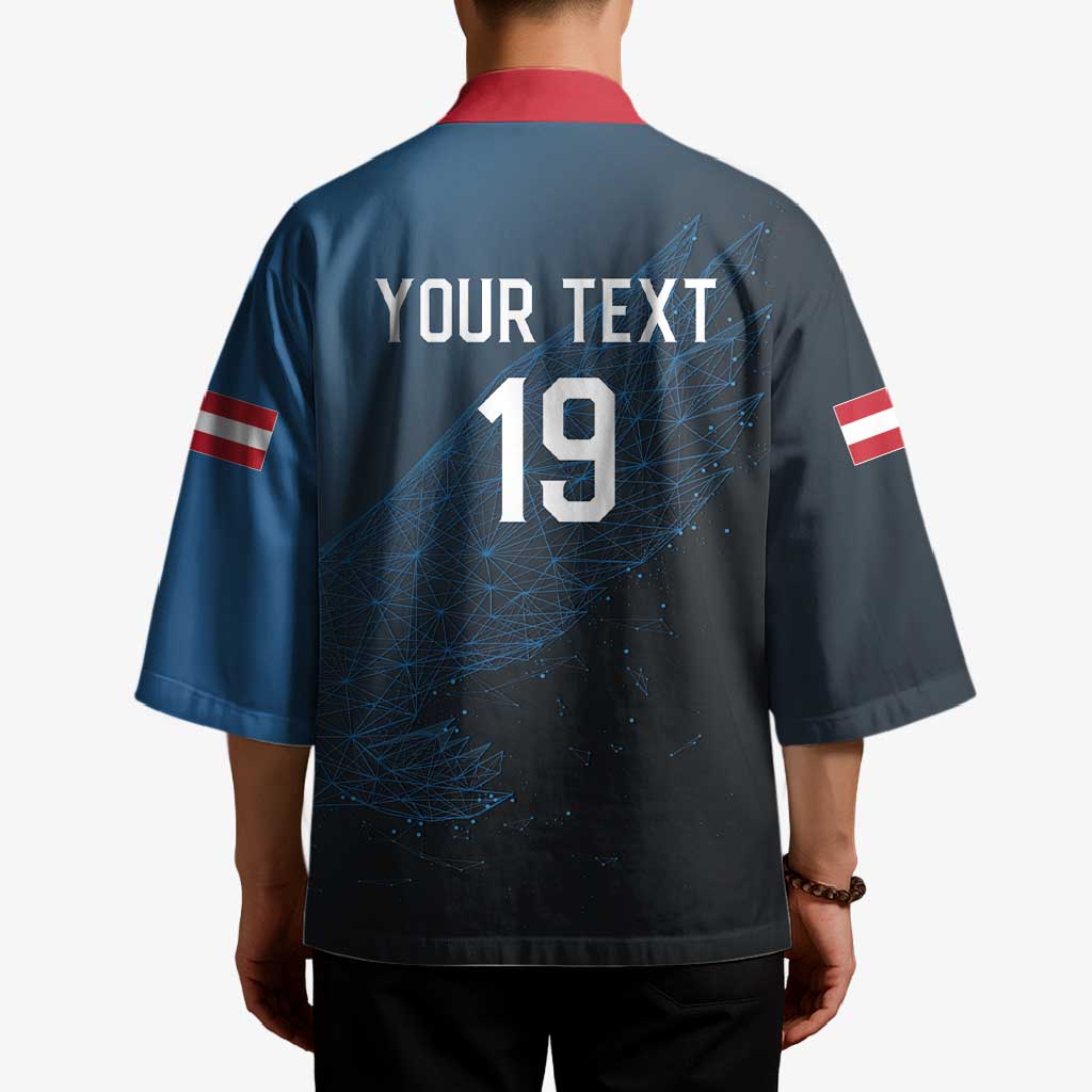 Custom World Football 2026 Austria Kimono Das Team Go Champions Blue Version