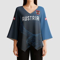 Custom World Football 2026 Austria Kimono Sleeve Blouse Das Team Go Champions Blue Version