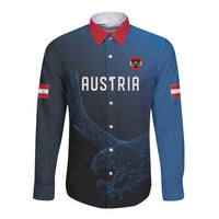 Custom World Football 2026 Austria Long Sleeve Button Shirt Das Team Go Champions Blue Version