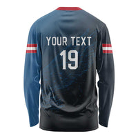 Custom World Football 2026 Austria Long Sleeve Shirt Das Team Go Champions Blue Version