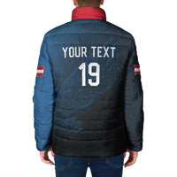 Custom World Football 2026 Austria Padded Jacket Das Team Go Champions Blue Version