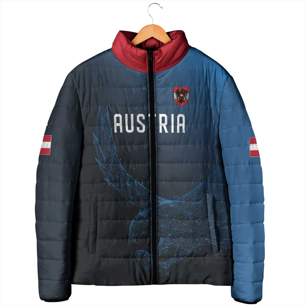 Custom World Football 2026 Austria Padded Jacket Das Team Go Champions Blue Version