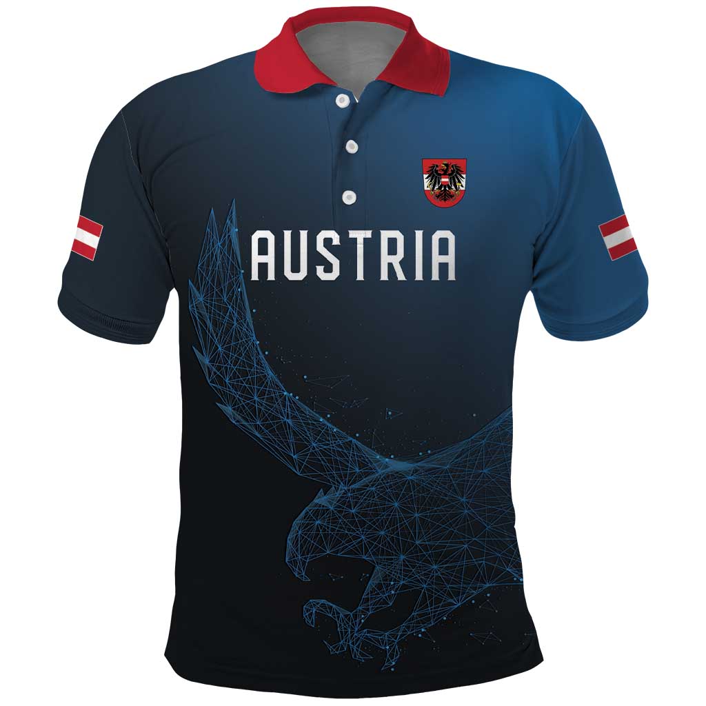 Custom World Football 2026 Austria Polo Shirt Das Team Go Champions Blue Version