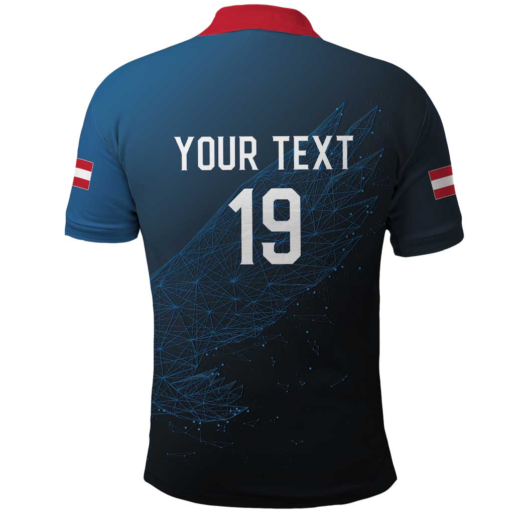 Custom World Football 2026 Austria Polo Shirt Das Team Go Champions Blue Version